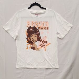 Aretha Franklin Graphic White Tee‎